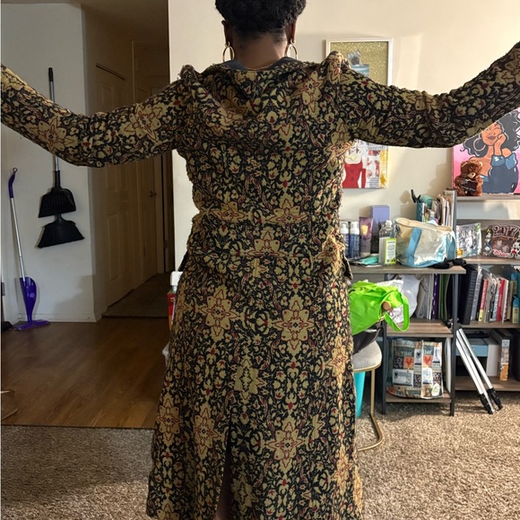 Free People Boho Tapestry Printed Long Coat | Oversized Festival Duster Jacket - Picture 4 of 10